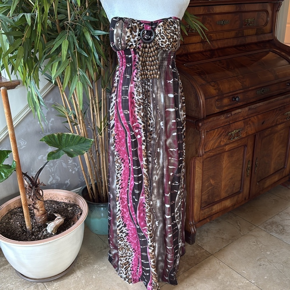 By Deep ladies, maxi sleeveless sundress, excellent condition beaded front large - Picture 16 of 16